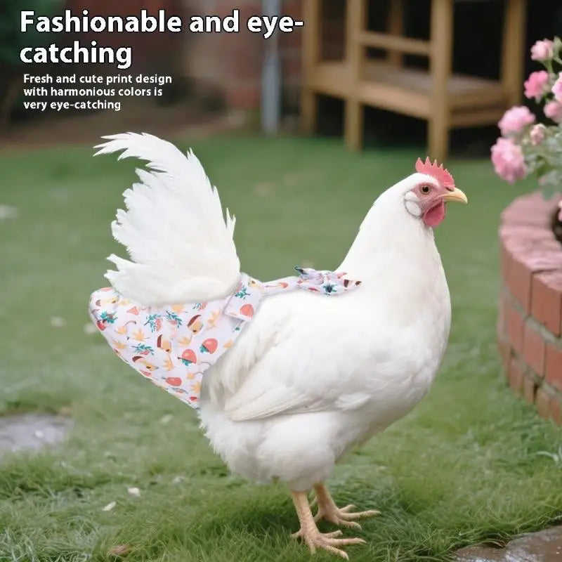 1 Fashion Chicken Duck Vest Diaper Hen Belt Pet Traction Rope Qme