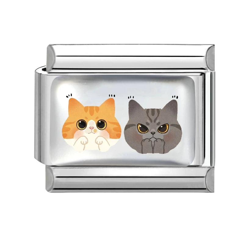 Fashion Pink Heart Dogs Cats Colorful Pets Animals Italian Charm Fit