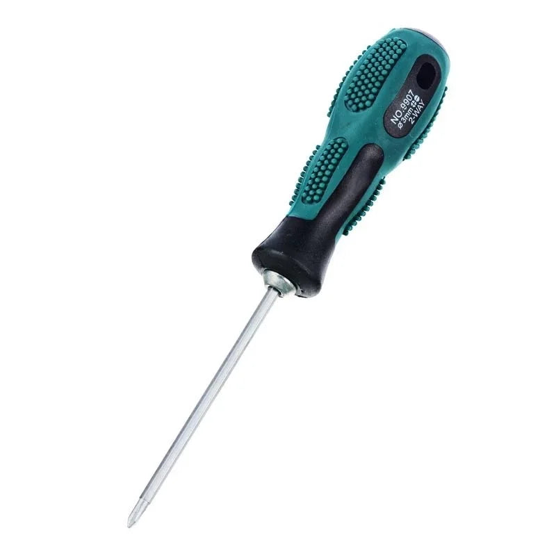 Dual-use Slotted Cross Screwdriver Handle Bolt Driver 3x75mm Home Qme