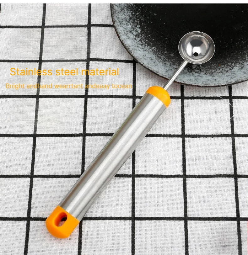 A Multi functional stainless steel fruit scoop, homemade fruit platter, dessert specific tool, fruit salad decoration accessory Qme