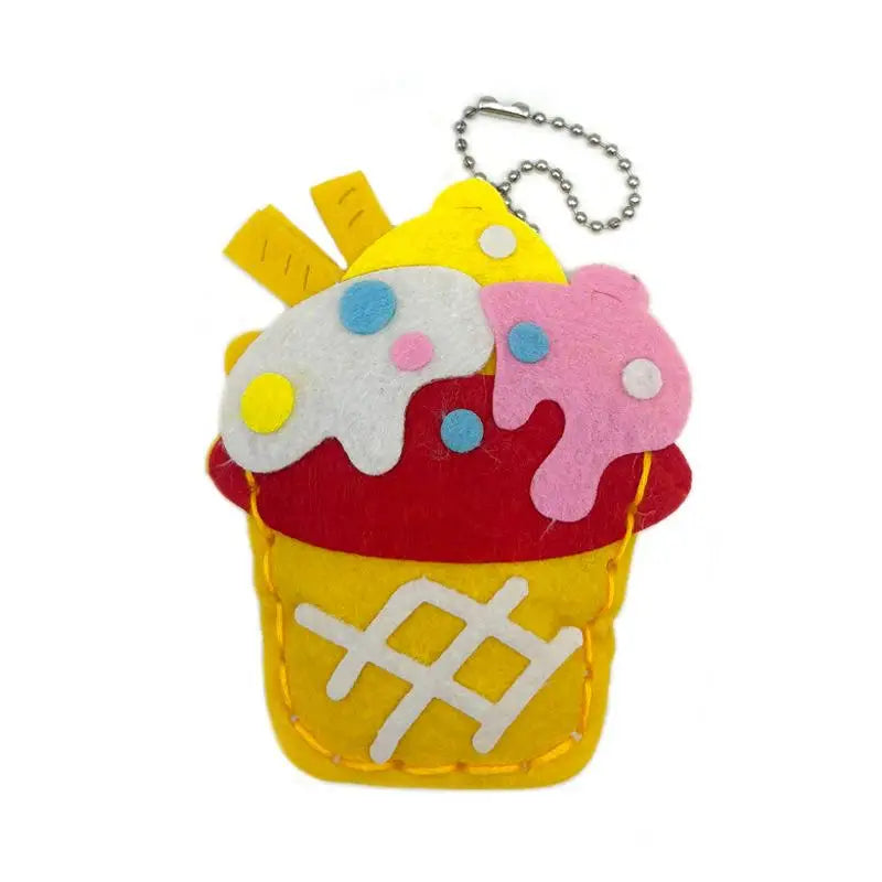 1 Set Wallet Charm Craft Cute Dessert Cake DIY Sewing Kit Creative Handmade Gift For Girls Best Friends Birthday Qme A2