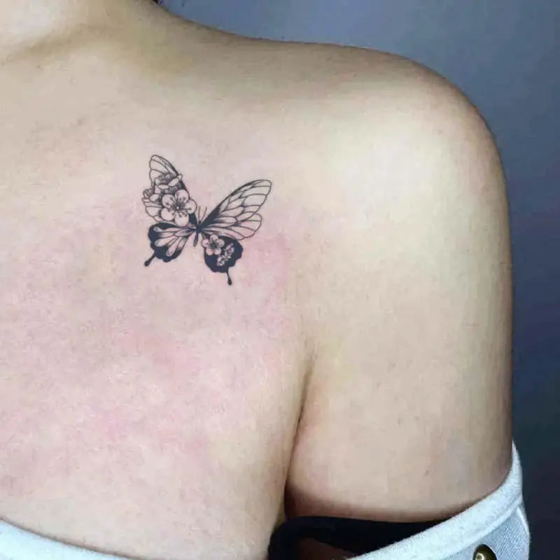 3D Butterfly Tattoo Stickers Waterproof Body Art Photography Modeling Qme