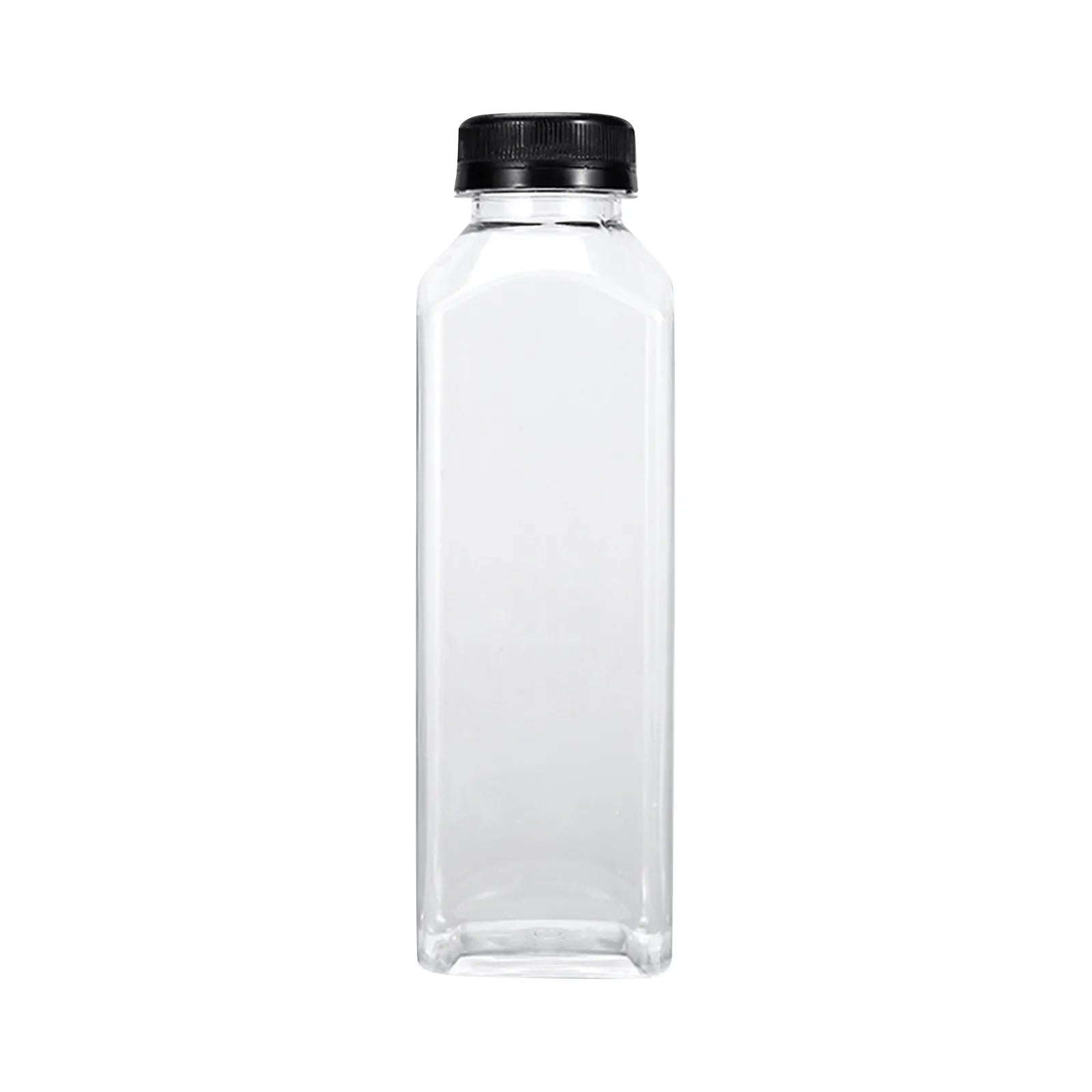 Multi-capacity Disposable Square Plastic Clear Beverage Bottle with Lid Picnic Juice Bottle Multipropose Durable Storage Jars Qme E One Size