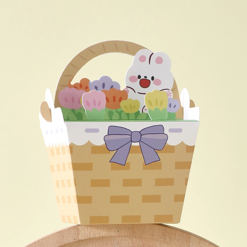 5 Easter Gift Boxes with Cute Bunny Designs, Perfect for Use as Easter Party Favor Bags, Candy Boxes (with Handles), Easter Party Table Decorations, Easter Decorations, Spring Holiday and Birthday Gift Baskets, Home Decor, Ea Qme