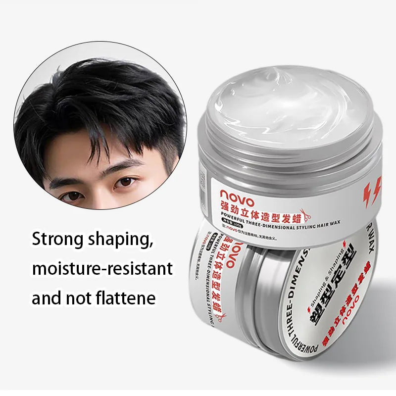Strong Hold Non-Greasy Styling Wax, Long-Lasting Volume, Natural Matte Finish, Style Your Hair Nicely, No Residue After Washing Qme 01