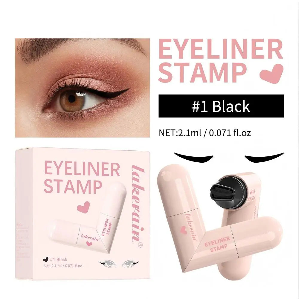 Eyeliner Pen Integrated Stamp Precise Application Waterproof Qme 01 Black 2.1ml