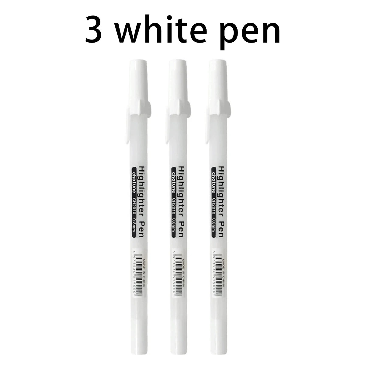2-12Pcs 0.8mm Metallic White Highlight Gel Pens Permanent Graffiti Drawing Markers Art Craft Writing Stationery Supplies Qme 3 white pen
