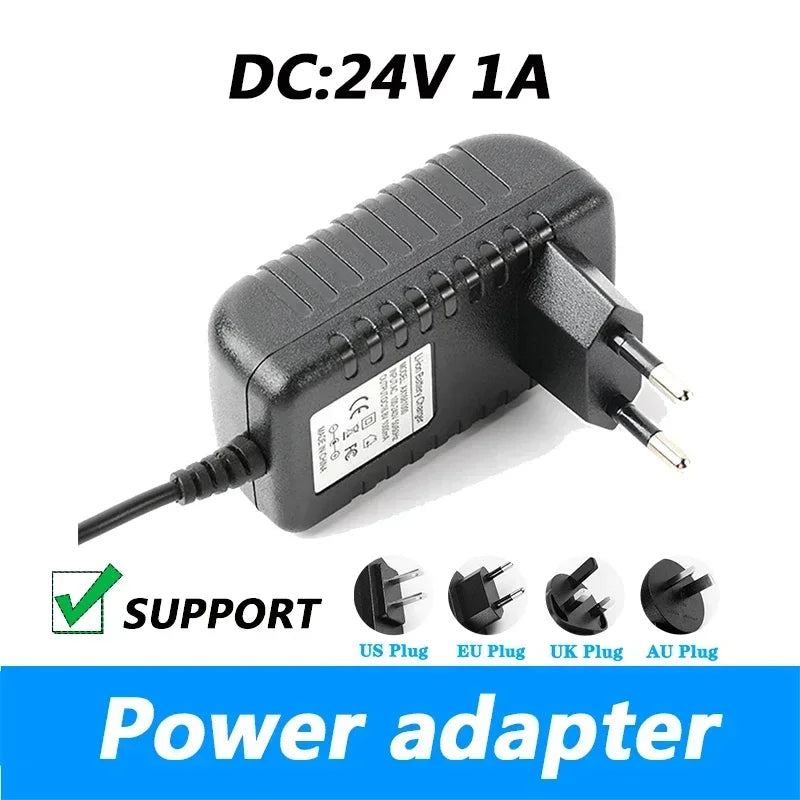 Universal Regulated Power Cord for Nail Art Phototherapy Lamp, DC 5.5x2.1mm, 24V, 2A Qme US PLUG 24v 2A