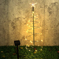 Christmas Solar Light LED Luminous Christmas Tree Ornament Outdoor Waterproof Decorative Lamp String Festival Garden Decorations Qme Warm White