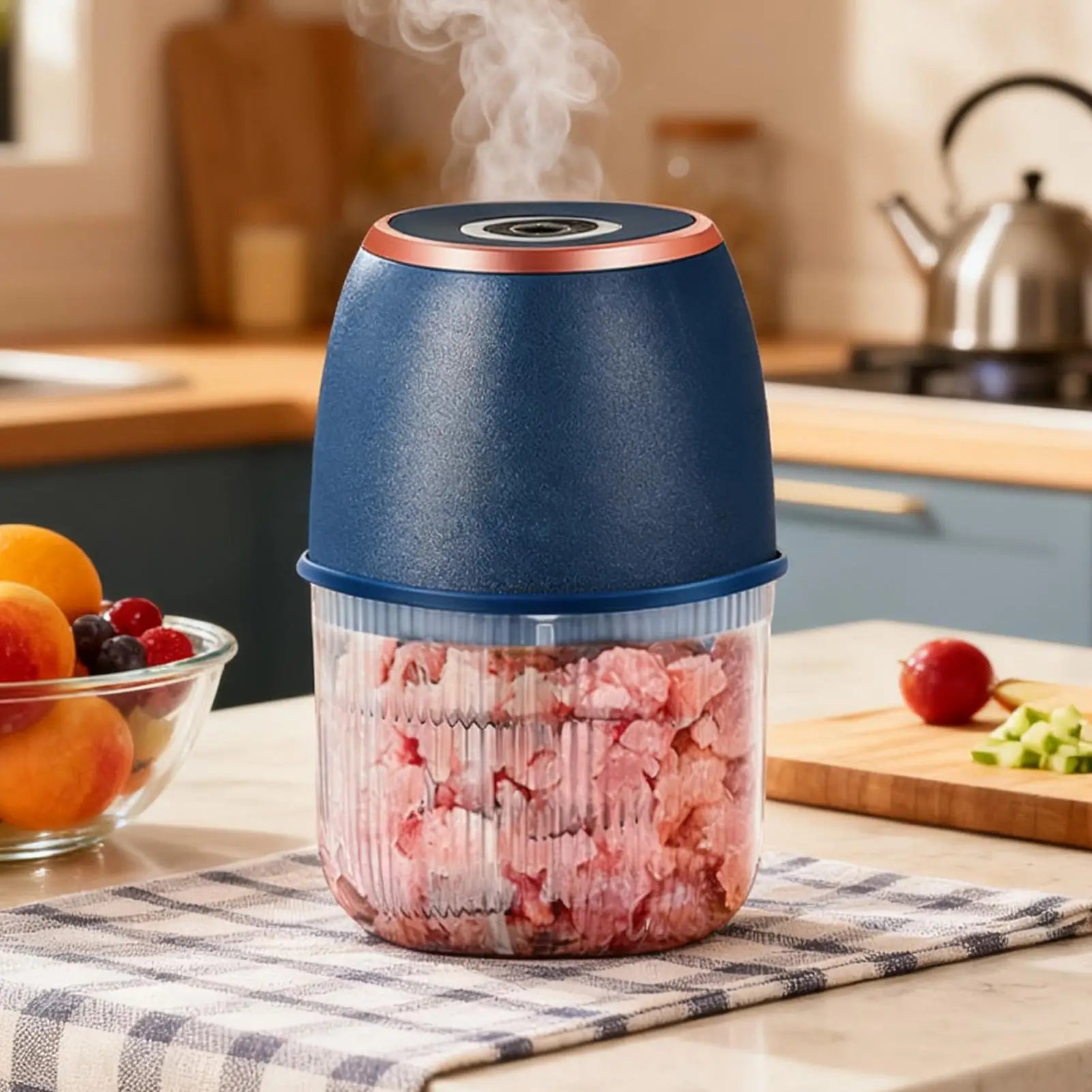 Electric Garlic Slicer 350ml USB Kitchen Veggie Processor Small Onion Crusher Machine For Veggie Food Meat Chilli Fruit Beans Qme