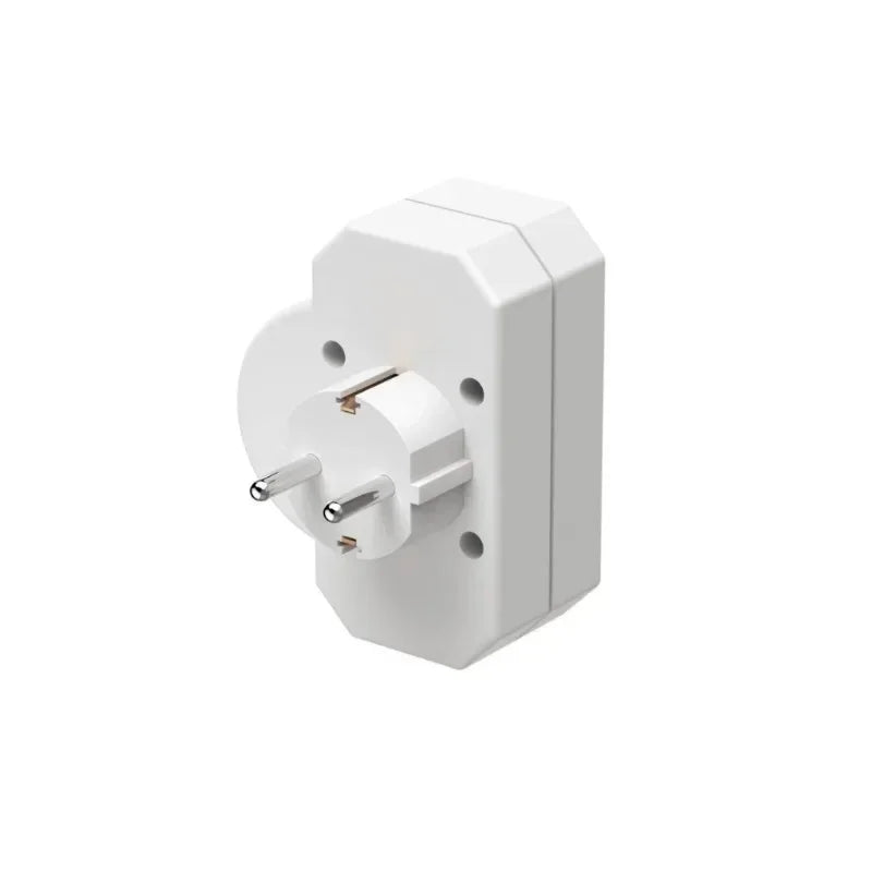 1 to 3 Plug Adapter with Switch, German Standard Power Converter, Euro Plug Socket for Turkey & Portugal, 16A Qme
