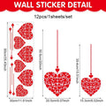 1pcs Valentine's Day Atmosphere Decorative Stickers,Heart-shaped Stickers For Glass Windows And Display Windows, Window Stickers Qme A1