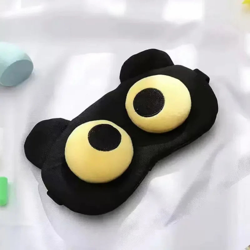 Cute Eye Mask Sleep Soothing Fatigue Warm Compress Wear Comfortable Qme O