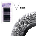 NATUHANA YY Shape Eyelash Extensions C-d Curl Faux Mink Double Tip Qme Black YY D 0.07mm|14mm