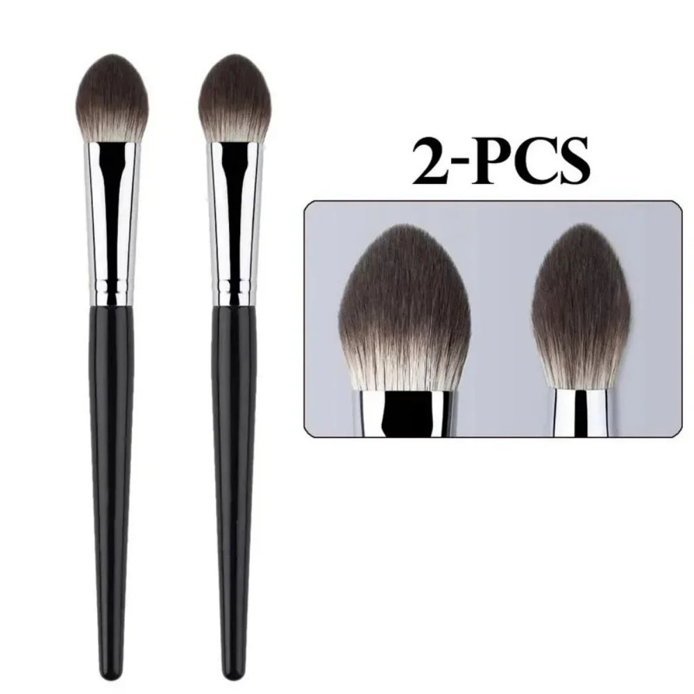 1/2Pcs Peach Heart Blusher Brush Tapered Highlighter Makeup Brushes Contour Make Up Brush Tools for Powder/Cream/Liquid Blush Qme 2pcs A