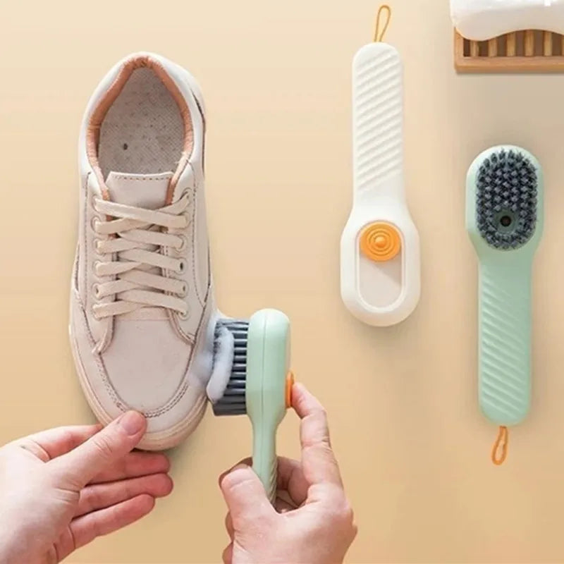Household Soft Bristled Liquid Shoe Brush Special for Shoe Washing Long Handle Shoe Brush Clothing Brush Deep Cleaning Tools Qme