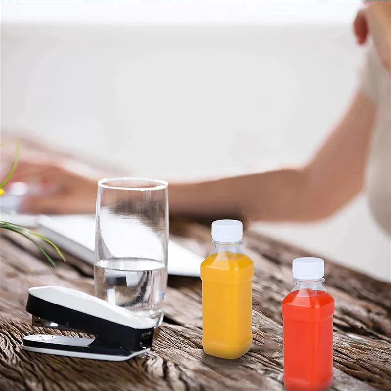 10 Clear Refillable Plastic Bottles Leak-proof Portable Containers Qme
