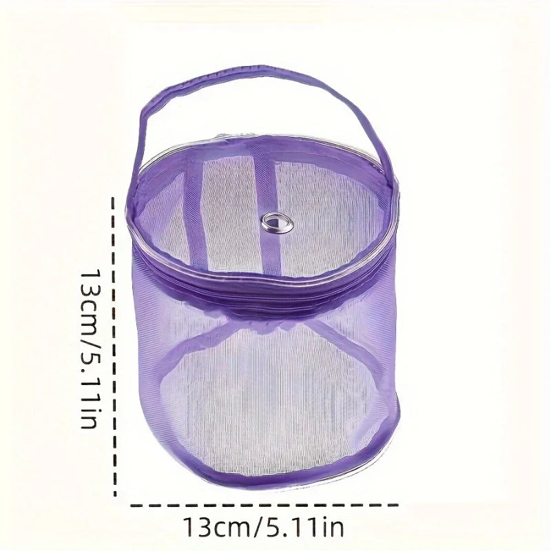 Knitting hook needle storage bag - Handmade craft storage bag, with zipper closure, suitable for yarn and knitting needles Qme
