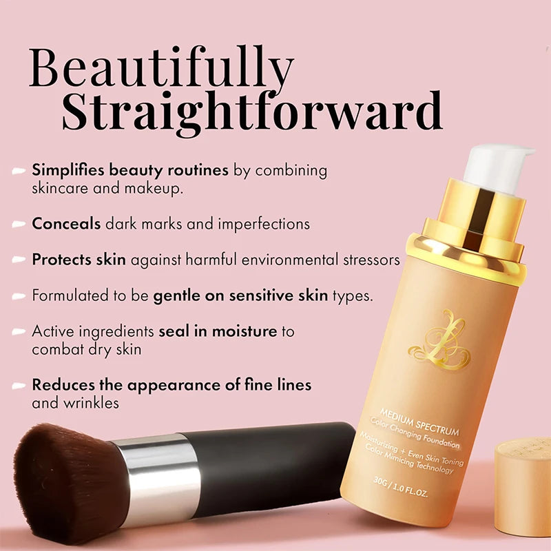 Four-in-one Color-changing Liquid Foundation SPF50+ Longwearing No Qme