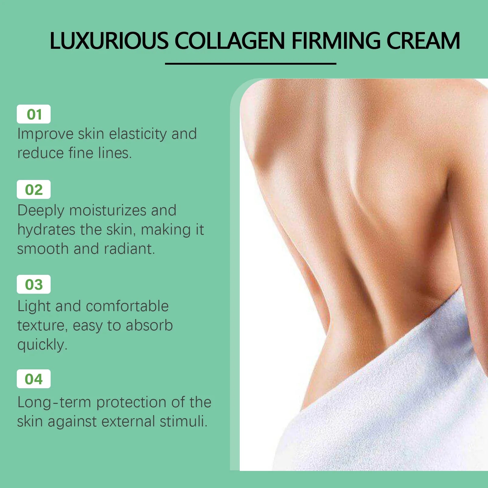 Collagen Firming Body Cream Lifting Firming Smoothing Wrinkle Lighten Dark Spots Even Skin Tone Moisturzing Tighten Body Lotion Qme