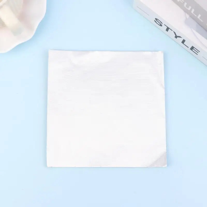Aluminum Foils Wrapping Paper Sheets Foil Candy Package Paper Chocolate Wedding Party 100Pcs Candy Packaging Qme Silver