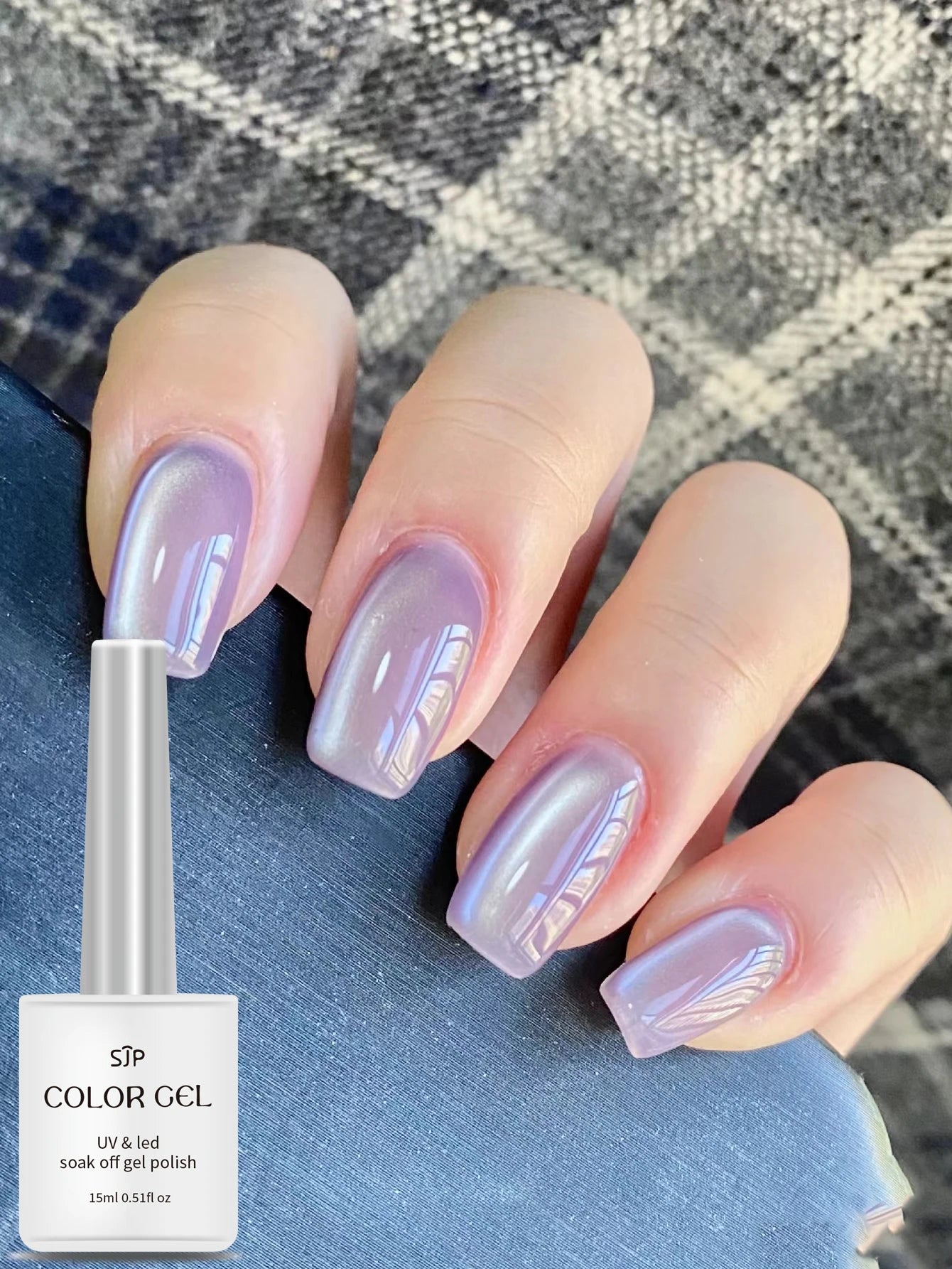 Colorful Crystal Aurora Cat Eye Gel Nail Polish Magnetic Varnish UV Qme 01