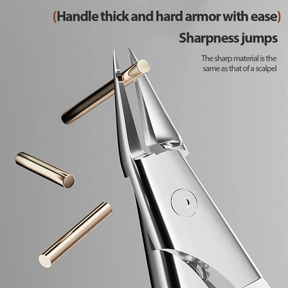 Stainless Steel Dead Skin Scissors Thick Nail Inlay Oblique Mouth Qme