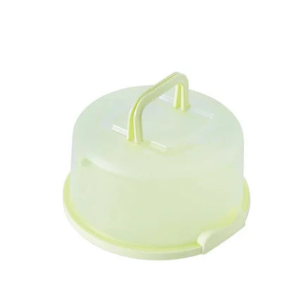 Kitchen PP Transparent Round Fresh-keeping Storage Boxs Portable Qme Green