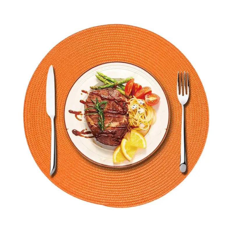 Round Home Placemat Insulation PP Dining Table Mat Biodegradable Qme A10