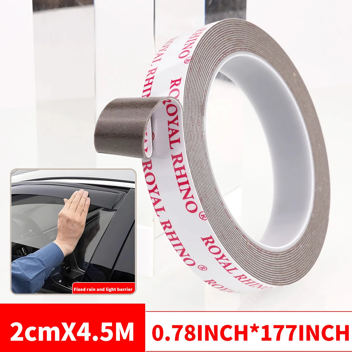 450CM Extra Strong Double Sided Tape Adhesive Car Special Tear Off Without Leaving Traces High Viscosity Mounting Fixing Sticky Qme 20mmX4.5M