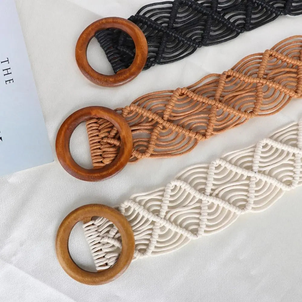 Dress Waistbands Accessories Waist Rope Beach Wax Ethnic Belts Qme