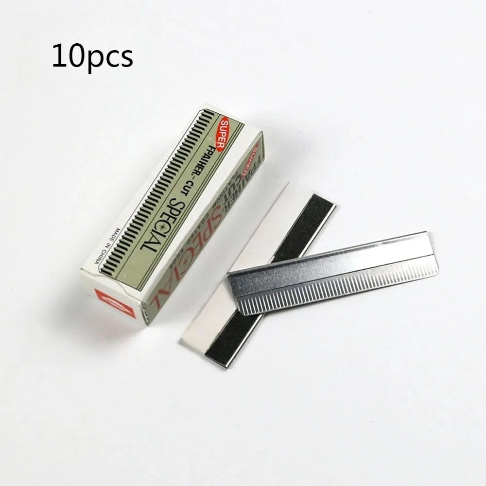 200pcs Microblading Eyebrow Knives Stainless Steel Eyebrow Trimmer Razor Blade for Permanent Makeup Brow Tattoo Beauty Tool Qme 10pcs