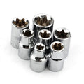 7pcs 3/8In Star Torx Socket E Type E8 E10 E11 E12 E14 E16 E18 Hand Tools Sleeve Converter Wrench Sleeve Joint Converter Set Qme A