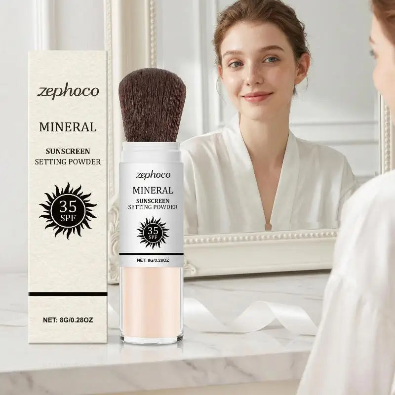 Natural Setting Powder Sweatproof Oil Control Lightweight Travel Qme