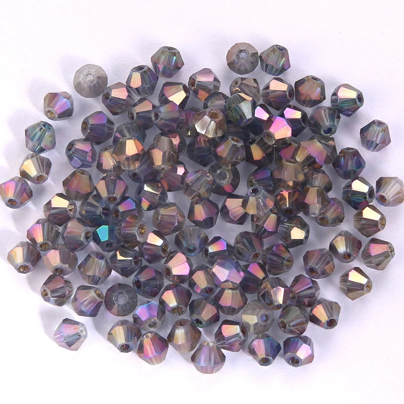 Glass Beads Bicone Shaped Faceted Crystal Jewelry Making Bracelet