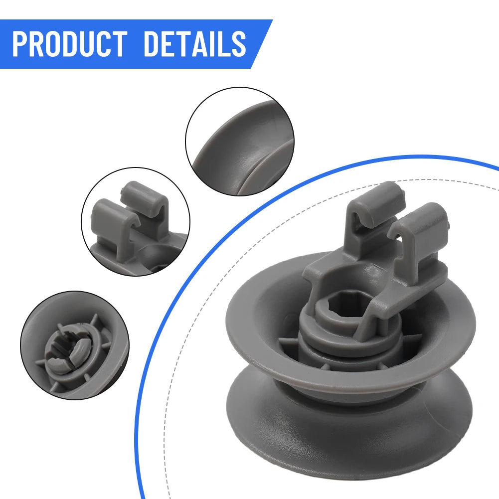 4Pcs Basket Roll For Dishwasher Top Basket UNIVERSAL For Bosch For Siemens 611666 Home Dishwasher Wheel Roller Accessories Qme