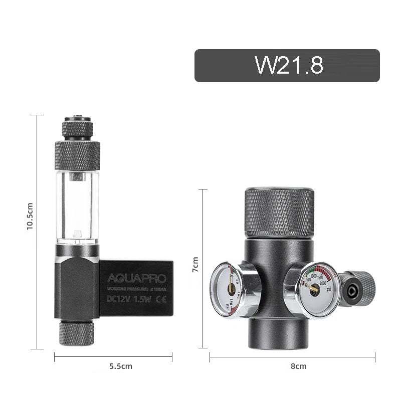 Aquarium Co2 Regulator Mini System Carbon Dioxide Reducer Solenoid Valve Cylinder Accessories Fishing Tank Akvarium Kit Bubble Qme valve and regulator 1 US