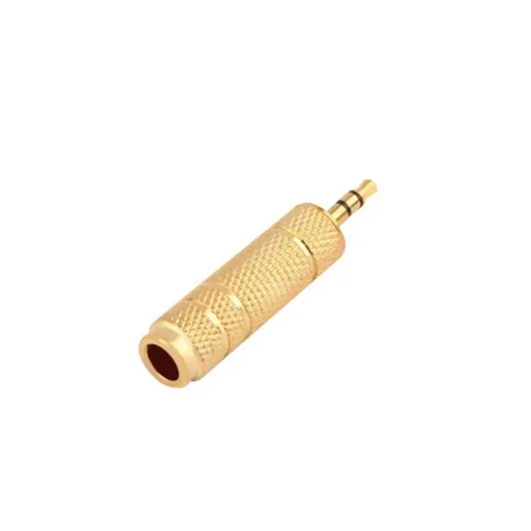 10PCS Audio 6.5 To 3.5 Adapter Microphone Microphone Headset 3.5mm Male Hole To 6.35 Female Plug Big To Small Qme