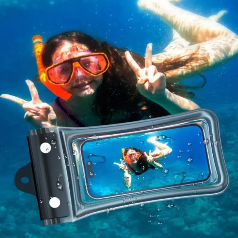 Waterproof Phone Bag Pouch Case Swimming Diving Clear Armband Qme