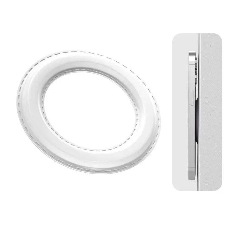 Magnetic Ring Holder For iPhone 14 13 12,Magnet Wall Mobile Phone Holder Magnetic For MagSafe,Car Phone Stand,Sticker Stand Qme White