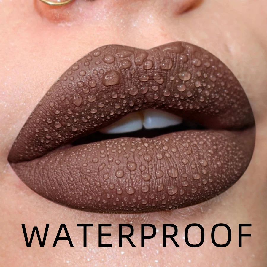 19-color Matte Lip Gloss Nude Liquid Lipstick Waterproof Long Lasting Qme 05