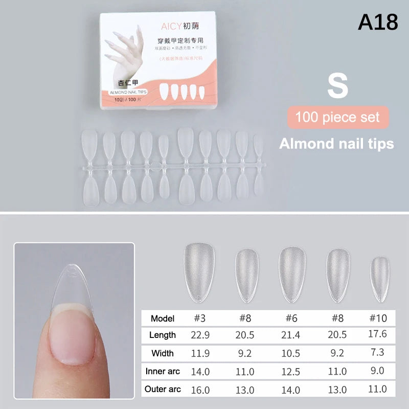 Box Matte Medium Short Press Nails Matt Soft Gel Fake No Polishing Qme A18