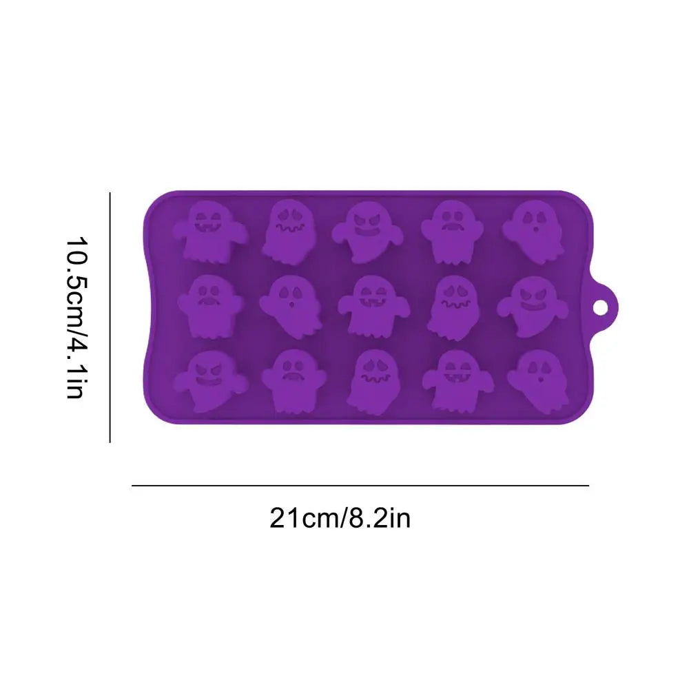 Halloween Candy Molds Chocolate Gummy Mold 15-Cavity Microwave Oven Qme China Mainland Purple