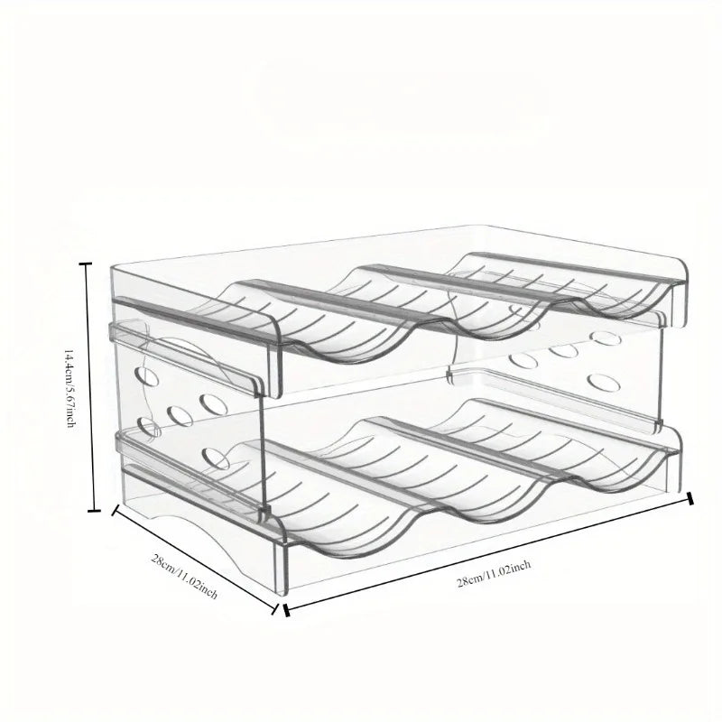 Modular Expandable Cup Storage Rack 2 3 Layers Transparent Organizer Qme 2 Layers