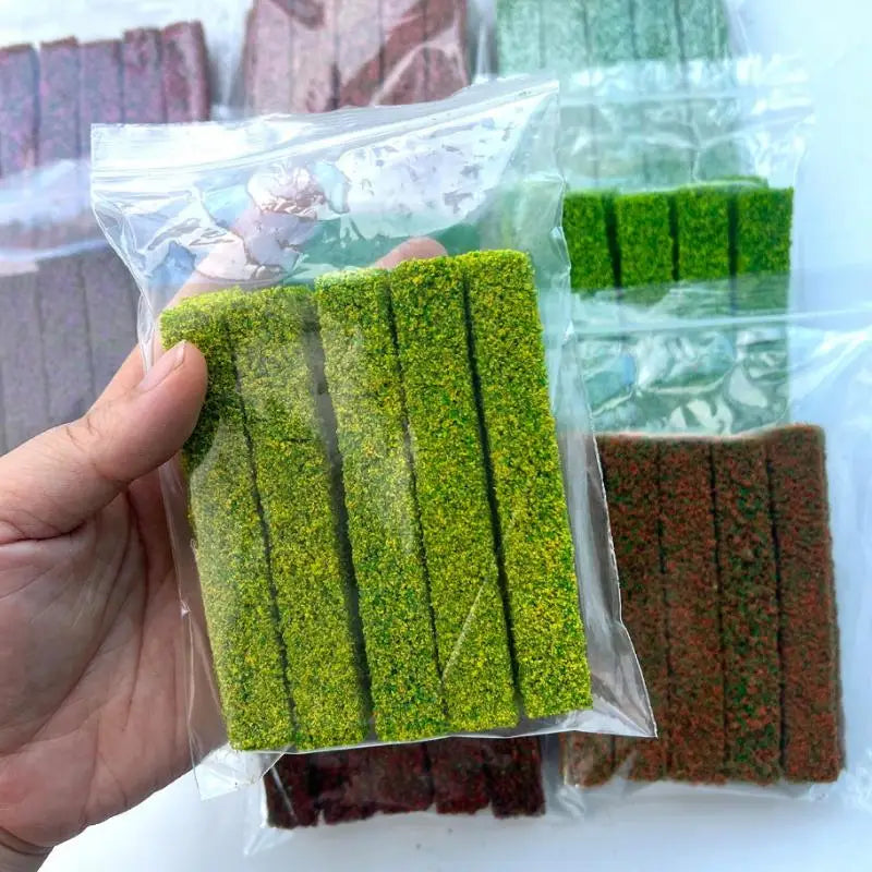 10x1 5x1cm Shrub Strip Grass Diy Sand Table Miniature Model Making Qme