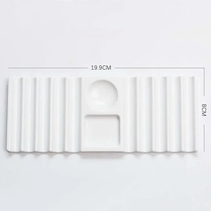 Plastic Multi-purpose Nail Art Pen Holder 10-Compartment Brush Stand Qme White