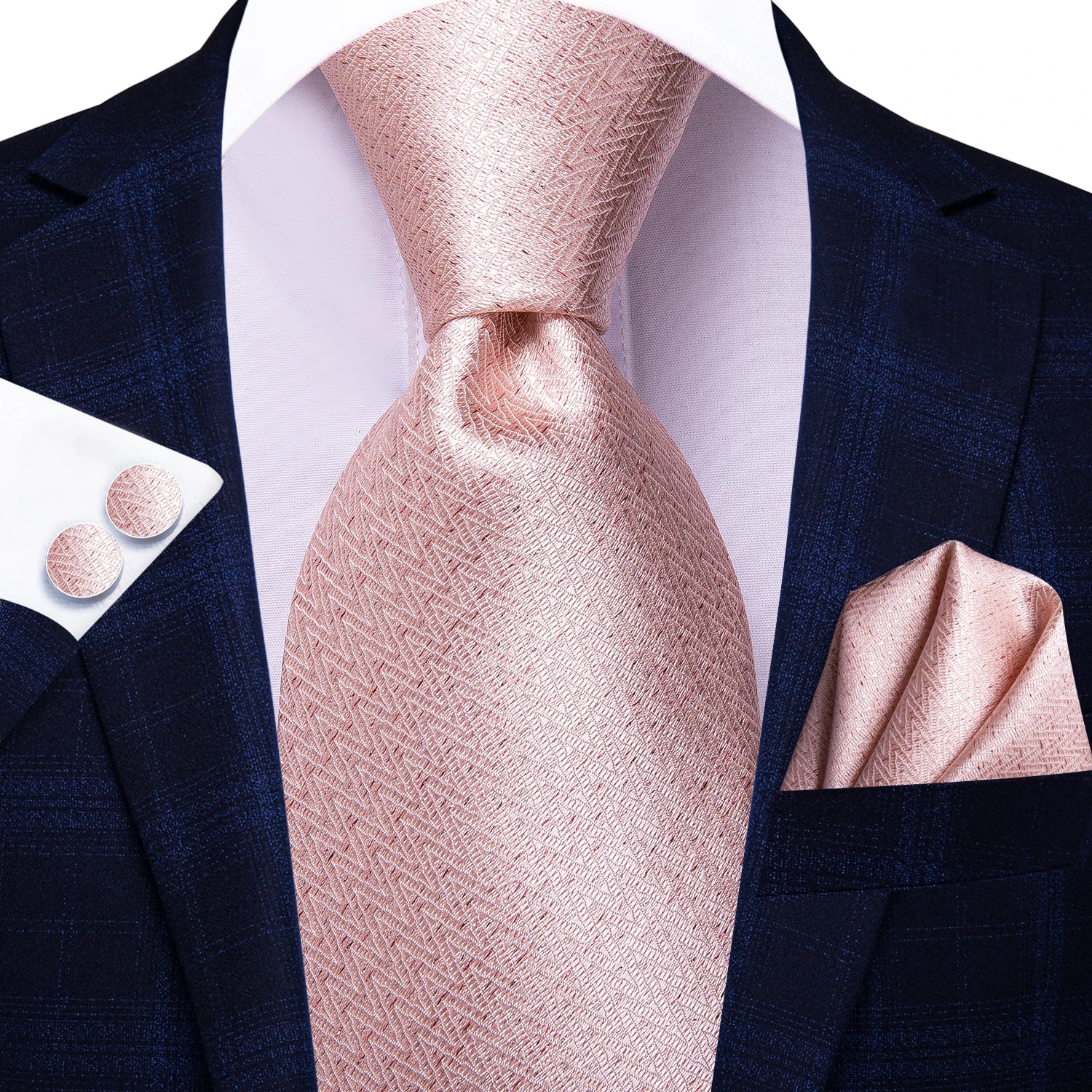 Hi-tie Floral Pink Purple Blue Men Elegant Necktie Handkerchief Qme N-3349