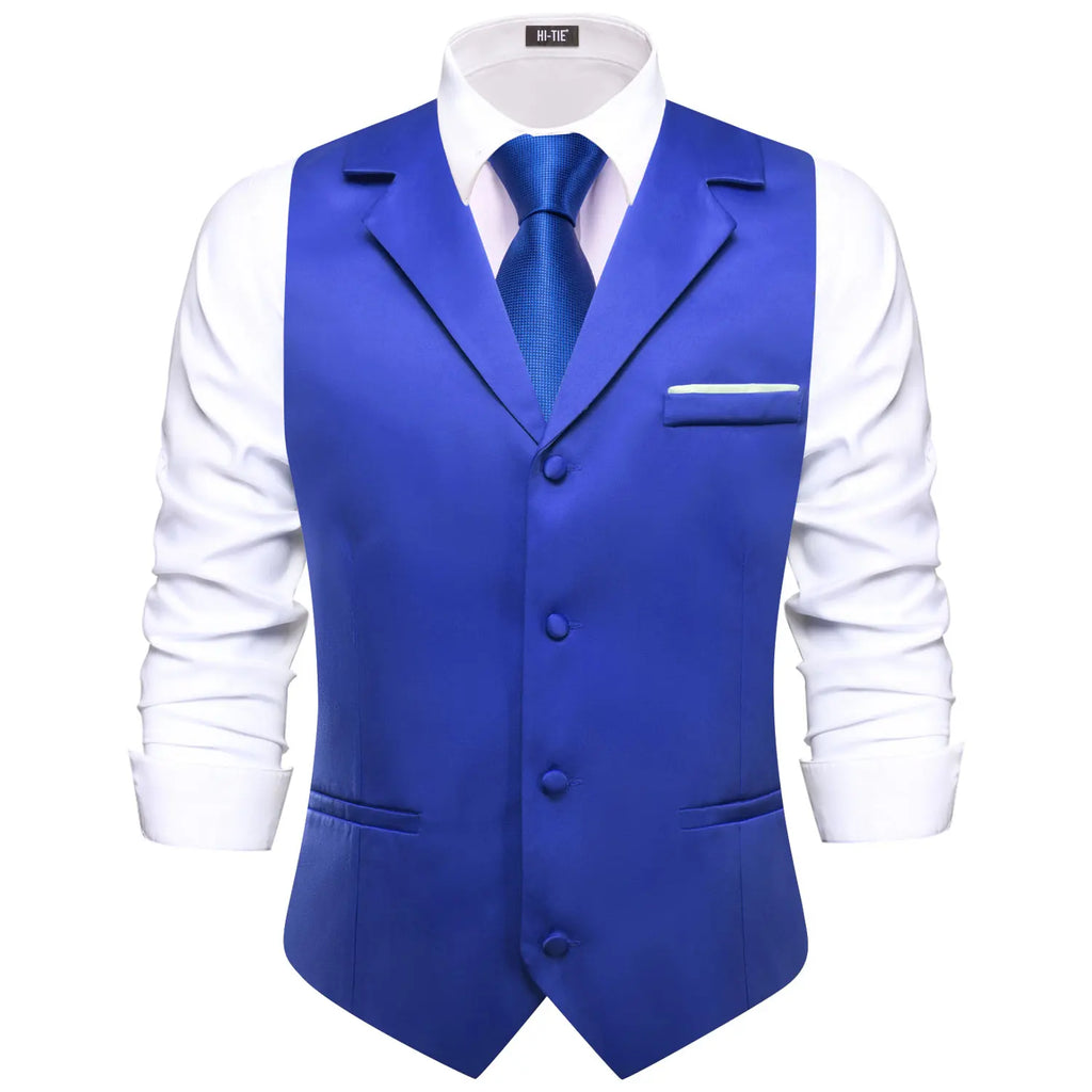 Hi-tie Dusty Pink Solid V-neck Men Vest Tie Jacquard Tuxedo Dress Qme N-0429-MD-3392 XXXL