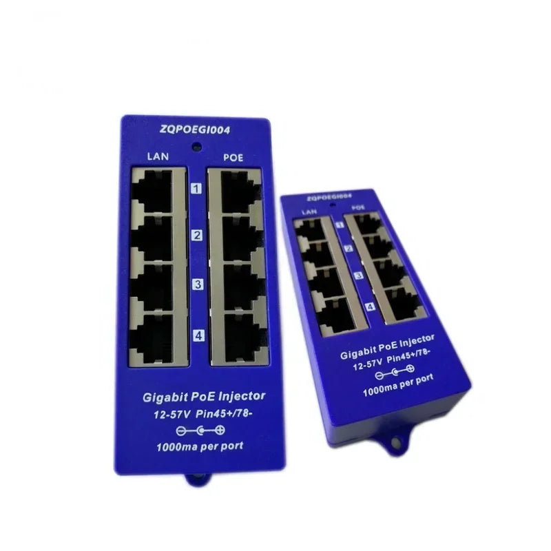 Mode B Gigabit PoE Injector 1000Mbps PoE Patch Panel 802.3af For up to 8 IP Cameras WiFi Access Point(AP) Qme