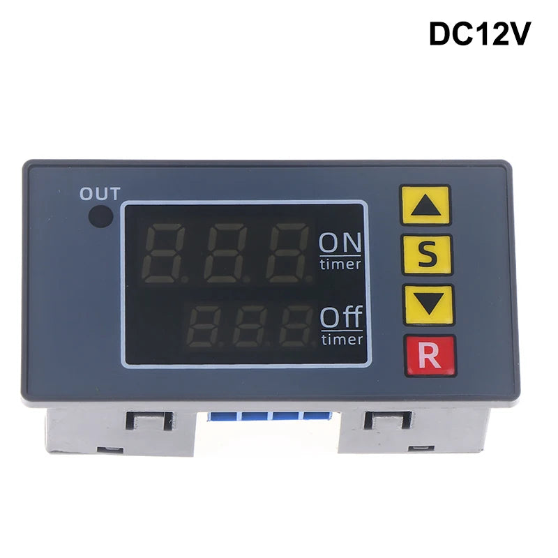 Cyclic Dual-display Timing Relay T3231 DC12V 24V AC110-220V Red Blue Qme A1